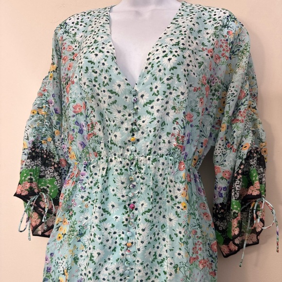 Alice + Olivia Floral Maxi Dress Size 2 Multicolor Garden Party Wedding Guest - Picture 13 of 14